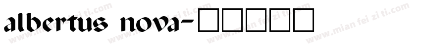albertus nova字体转换